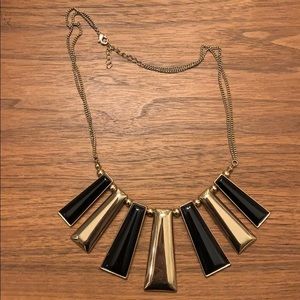 Gold and black statement necklace